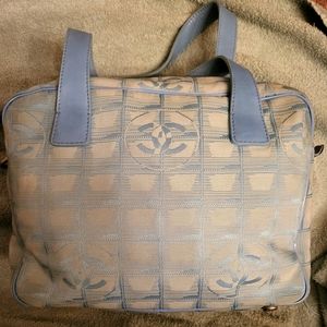 Authentic Chanel CHANEL New Travel Line Tote SM Bag Nylon Gently Used